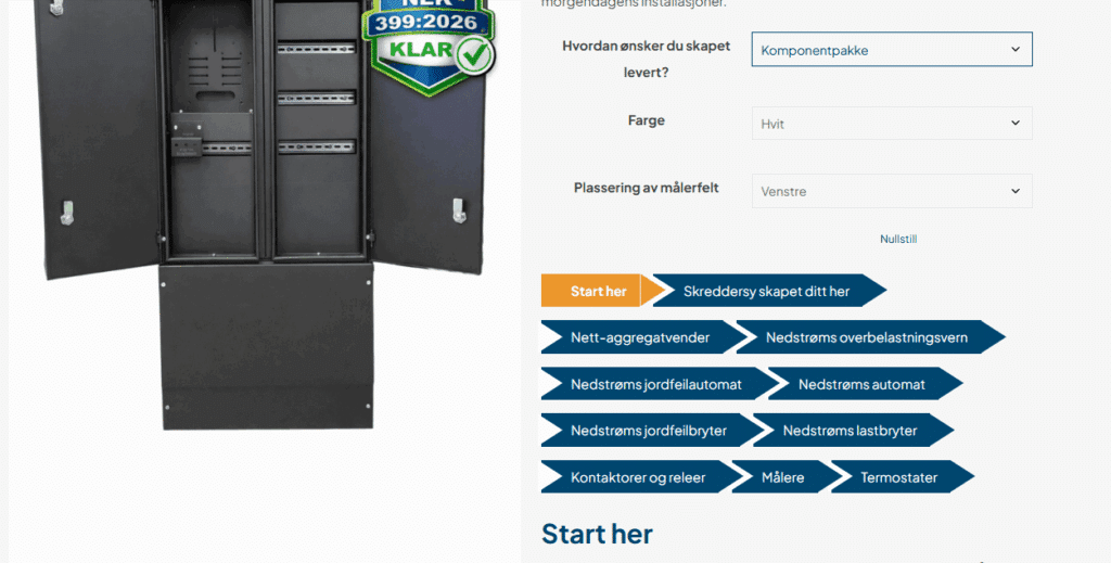 Pro max 1 velg alltid forst om det skal vaere komponentpakke eller ferdig bygd