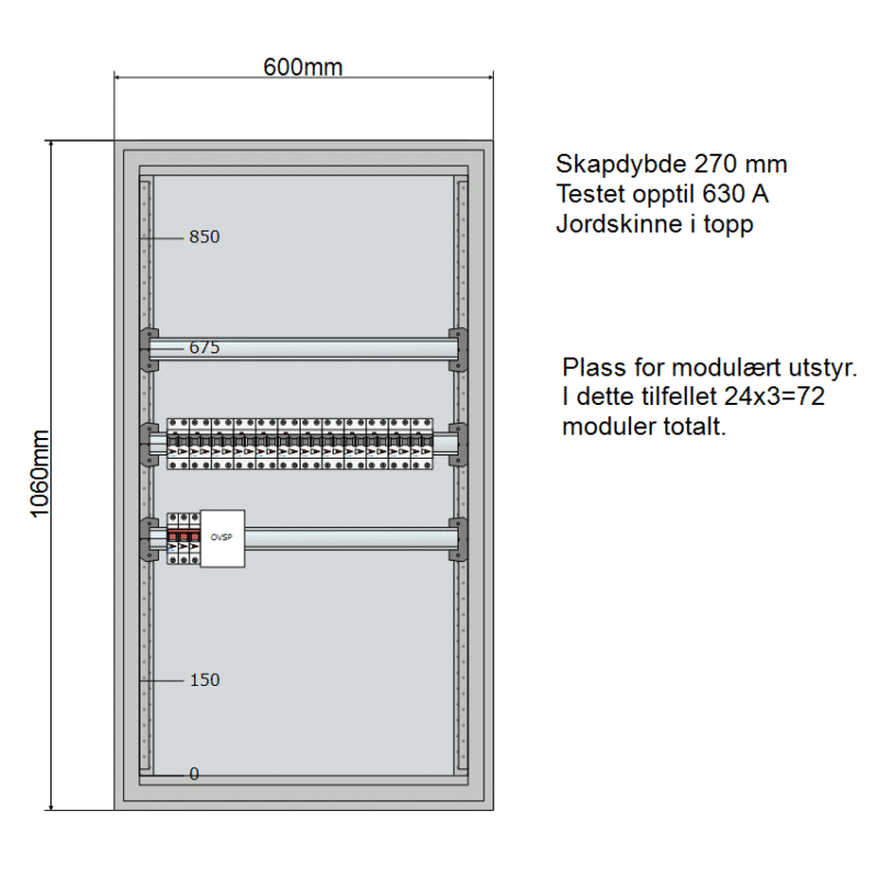 Modulskap 600x1060 3-5 rader - Bilde 2
