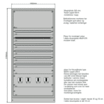 Underfordeling 1000mm, 5-6 rader 250A IT 2 Sett forfra uten dor 163