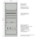 Underfordeling 800mm, 4 rader 250A IT 2 Sett forfra uten dor 222
