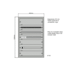 160A Modulskap 800x1260 3 rader 2 Sett forfra uten dor 259