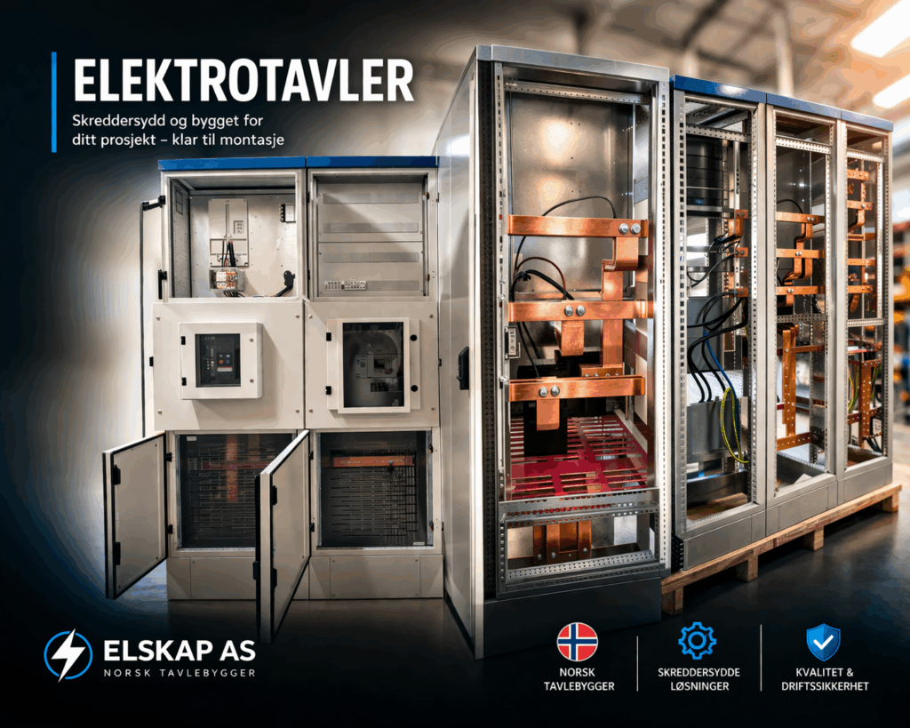 Hovedfordeling 1600 A bygget av Elskap AS – elektrotavle for næringsbygg