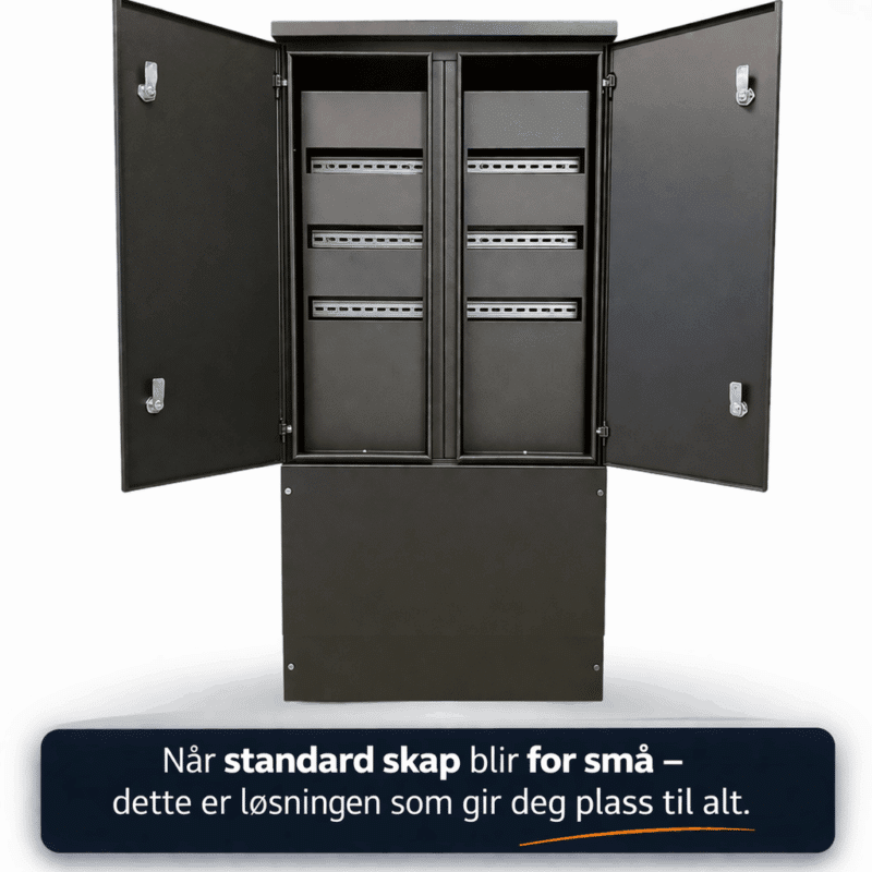 Modulært fordelingsskap 72 moduler for utendørs bruk iht NEK 399