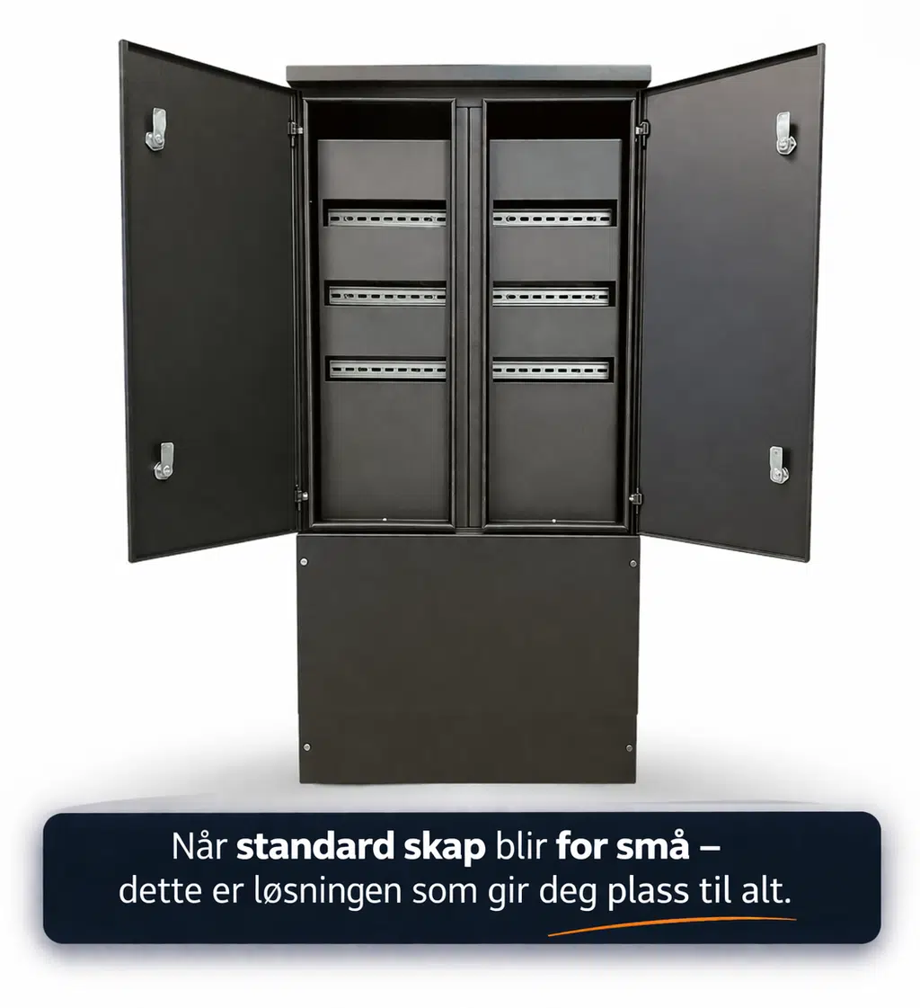 Modulært fordelingsskap 72 moduler for utendørs bruk iht NEK 399