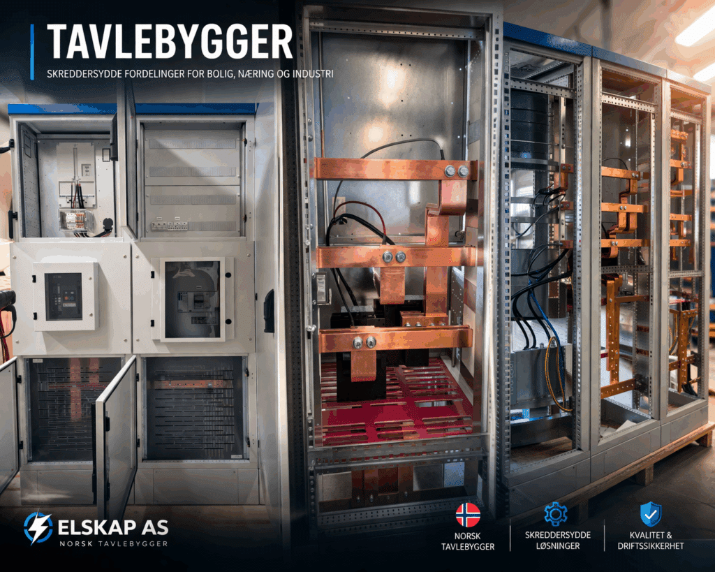 Tavlebygger Innlandet – hovedtavle produsert av Elskap AS