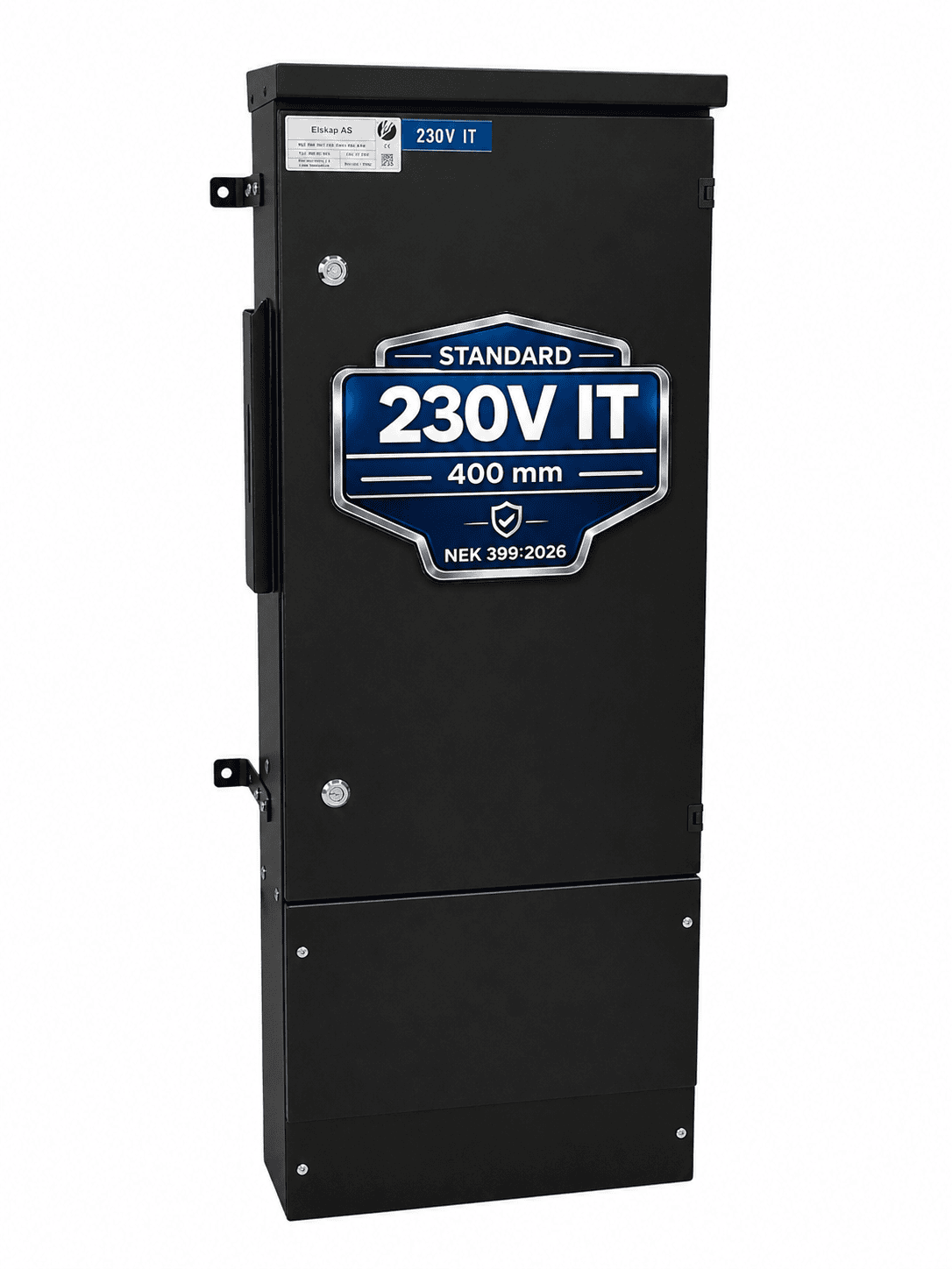 Tilknytningsskap 230v it tt nek 399 standard 400 mm sort