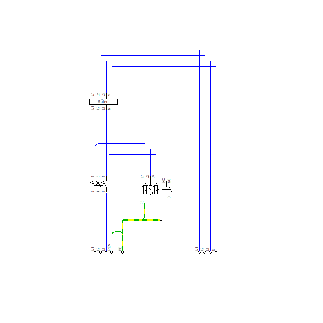 Koblingsskjema for enkelt tilknytningsskap TN 400V iht NEK 399
