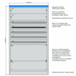 Underfordeling 1200 mm TN 400V – 5–10 rader fra Elskap