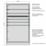 Underfordeling 1200 mm IT 230V med 5–10 rader – Elskap